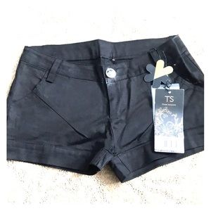 Black shorts - small, low waist, New with tags